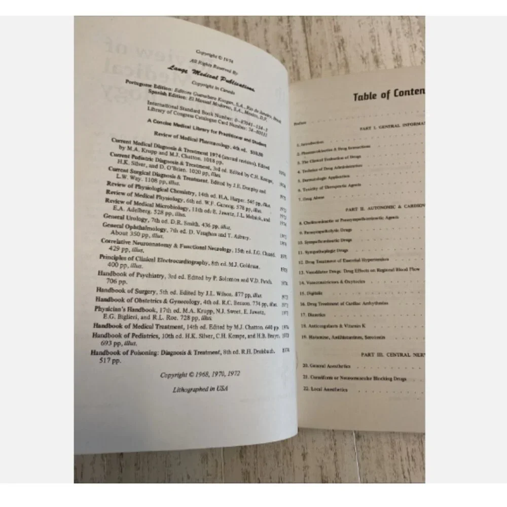 Review of Medical Pharmacology 4th Ed Meyers Jawetz 1972